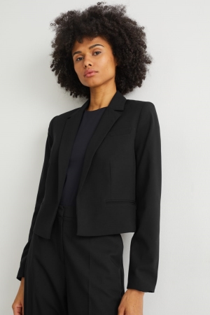 Blazer C&A Blazer- Regular Fit With Recycled Polyester Femme Noir | AN4097385