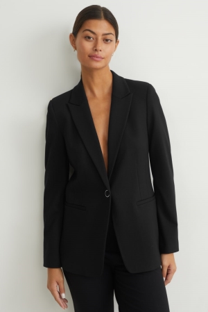 Blazer C&A Fitted Lenzing™ Ecovero™ Femme Noir | OI9526847