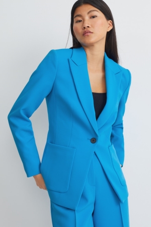 Blazer C&A Fitted Recycled Femme Bleu Clair | SK5960371