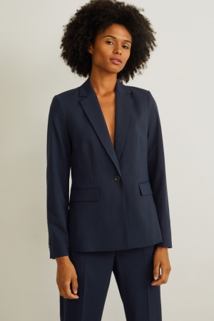 Blazer C&A Fitted Recycled Femme Bleu Foncé | MC8293740