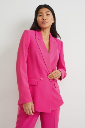 Blazer C&A Regular Fit Recycled Femme Rose | QR6724190