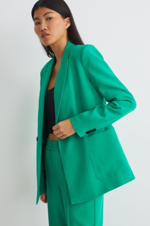Blazer C&A Regular Fit Recycled Femme Vert | QZ5418620