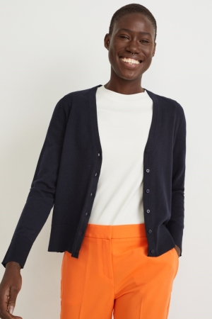Cardigan C&A Basic Femme Bleu Foncé | FX7894263