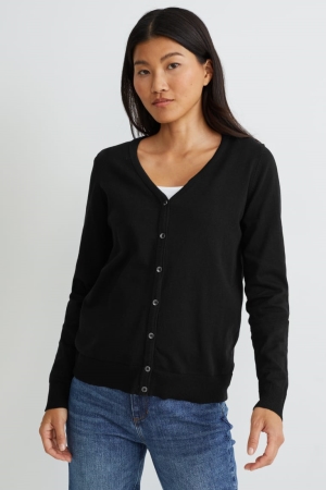 Cardigan C&A Basic Femme Noir | YV9502431