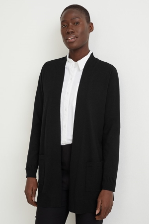 Cardigan C&A Basic With Lenzing™ Ecovero™ Femme Noir | ET2938461