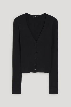 Cardigan C&A Basic With Lenzing™ Ecovero™ Femme Noir | WI9213856