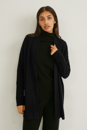 Cardigan C&A Cashmere Femme Noir | YO5237649