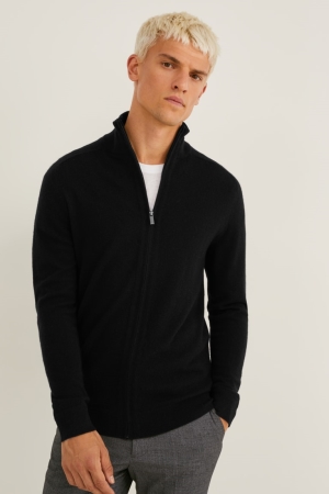 Cardigan C&A Cashmere Homme Noir | DX0934562