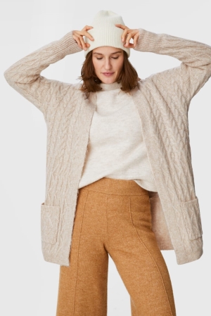 Cardigan C&A Recycled Femme Beige | PF6712935