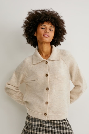 Cardigan C&A Recycled Femme Beige | YE8719543