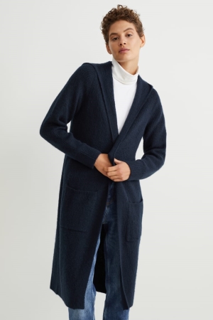 Cardigan C&A With Hood Recycled Femme Bleu Foncé | AG1652340