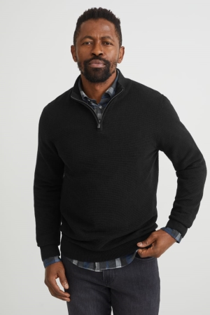 Chemises C&A And Regular Fit Button-down Collar Homme Noir | JU3192684