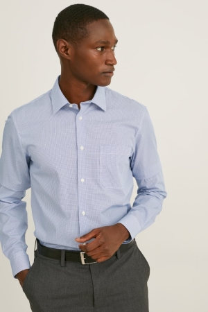 Chemises C&A Business Regular Fit Kent Collar Extra-Sleeve s Homme Bleu Clair | JM7238950