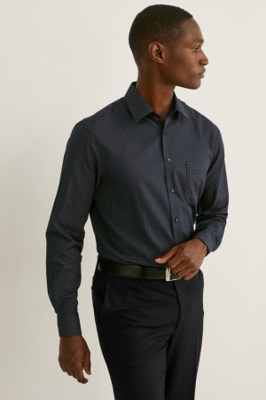 Chemises C&A Business Regular Fit Kent Collar Easy-iron Recycled Homme Grise Foncé | QC7312890