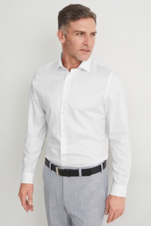 Chemises C&A Business Slim Fit Cutaway Easy-iron Homme Blanche | NJ1368952