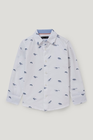 Chemises C&A Dinosaur Garcon Blanche | LZ3179052
