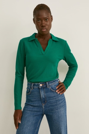 Chemises C&A Polo Femme Vert | QI6015972