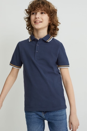 Chemises C&A Polo Garcon Bleu Foncé | JI5401796