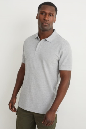 Chemises C&A Polo With Organic Coton Homme Grise | TL7083245