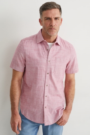 Chemises C&A Regular Fit Kent Collar Homme Rouge | SH2093647