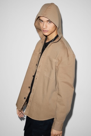 Chemises C&A With Hood Homme Beige | TS3246518