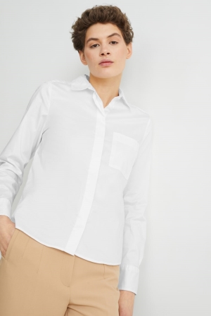 Chemisier C&A Business Femme Blanche | ND5610938