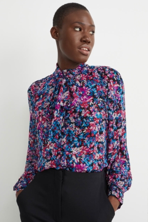 Chemisier C&A Chiffon Floral Femme Multicolour Printed | DJ7085219
