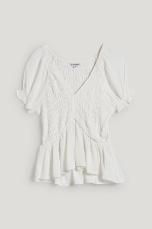 Chemisier C&A Clockhouse Livaeco™ Fibres Femme Blanche | DY8321965