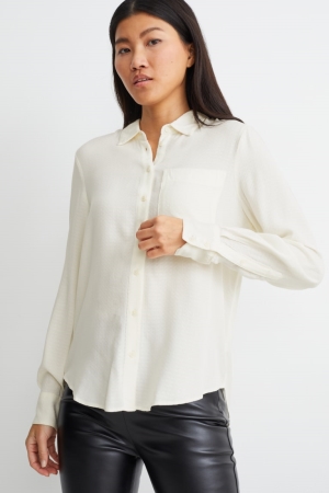 Chemisier C&A Lenzing™ Ecovero™ Femme Blanche | MU8192305