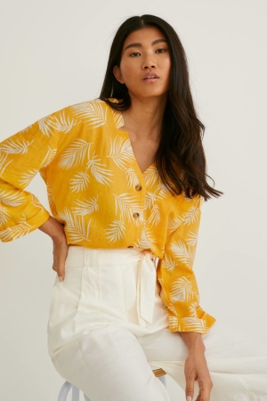Chemisier C&A Linen Blend Femme Orange | EP4531267