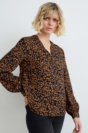 Chemisier C&A Patterned Femme Beige | EA7102645