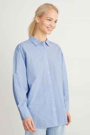 Chemisier C&A Rayé Femme Bleu Blanche | MB6273594