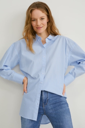 Chemisier C&A Rayé Femme Bleu Blanche | TQ1259047