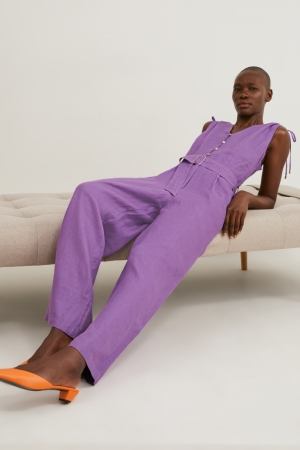 Combinaison C&A Linen Femme Violette | NS6158703