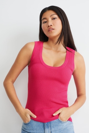 Hauts C&A Basic Tricoté Lenzing™ Ecovero™ Femme Rose | MO1236587