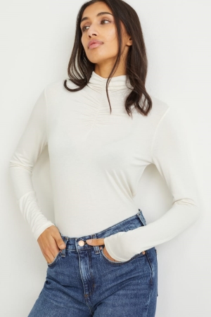 Hauts C&A Long Sleeve Femme Blanche | SL0549837
