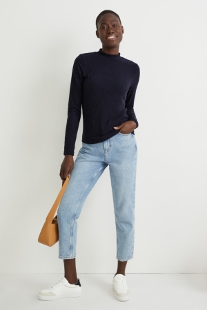 Hauts C&A Long Sleeve Femme Bleu Foncé | VW6831790