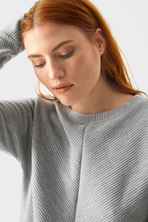 Hauts C&A Long Sleeve Femme Grise Clair | SG5743809