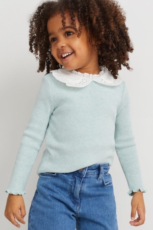 Hauts C&A Long Sleeve Fille Menthe Vert | UB7052431