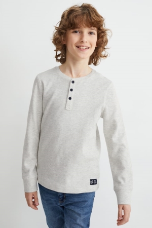 Hauts C&A Long Sleeve Garcon Blanche | YV7340182