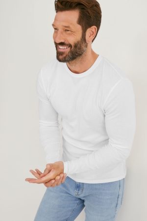 Hauts C&A Long Sleeve Organic Coton Homme Blanche | SB3178249