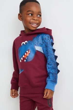 Hauts C&A Multipack Of 2 Dinosaur And Long Sleeve Garcon Bordeaux | DK3618270