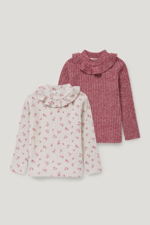 Hauts C&A Multipack Of 2 Long Sleeve Fille Blanche | RV4019738
