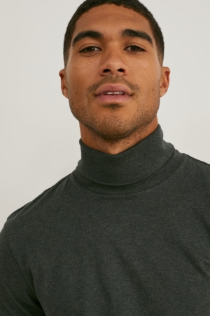 Hauts C&A Polo Neck Organic Coton Homme Vert Foncé | DO8495273