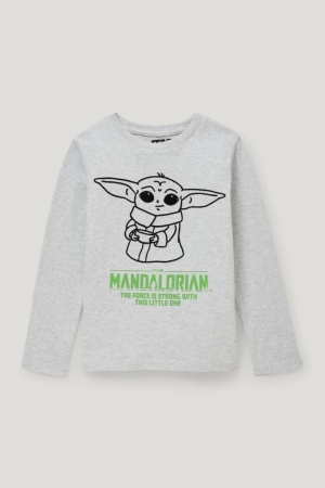 Hauts C&A Star Wars: The Mandalorian Long Sleeve Garcon Grise Clair | JV2357941