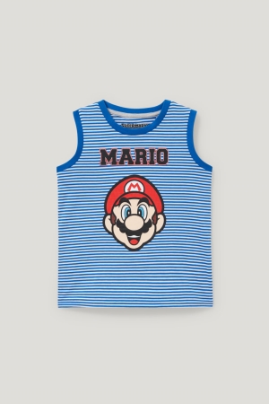 Hauts C&A Super Mario Rayé Garcon Bleu Foncé Blanche | BH5936184