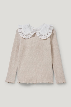 Hauts C&A Thermal Long Sleeve Fille Beige | GF2418793