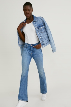 Jean C&A Bootcut High Taille Femme Bleu Bleu Clair | WY7916205