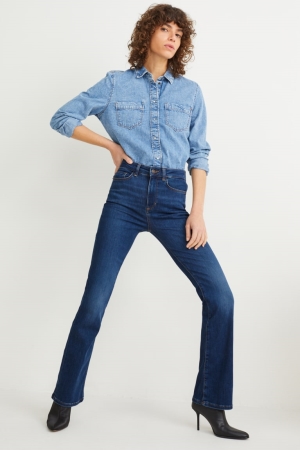 Jean C&A Bootcut High Taille Lycra® Recycled Femme Bleu | JK2506341