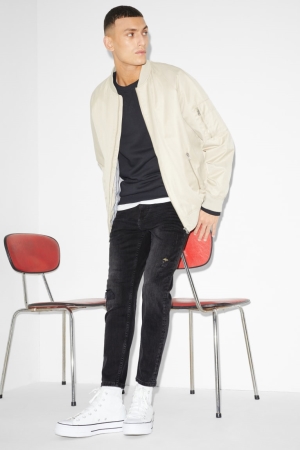 Jean C&A Carrot Lycra® Homme Bleu Grise Foncé | TQ7043158